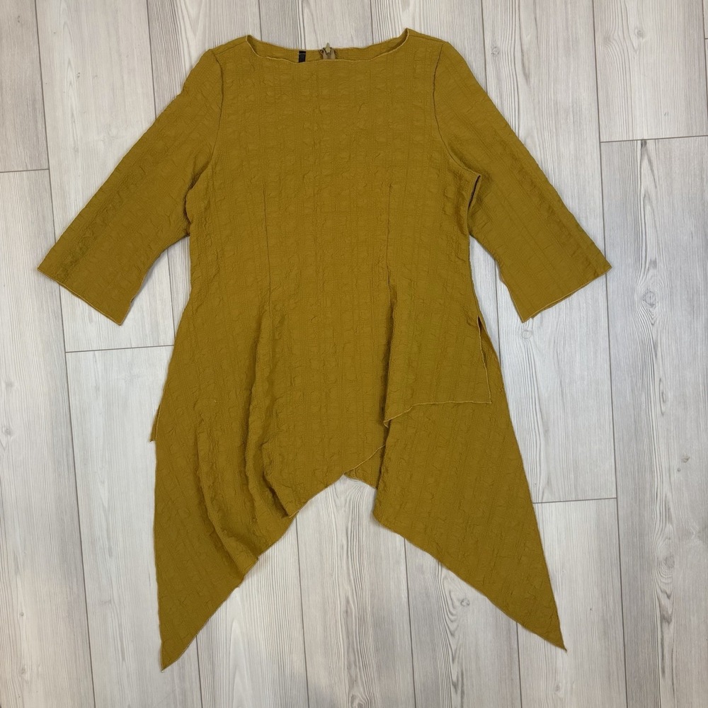 Mustard Asymmetric Tunic Top - Women